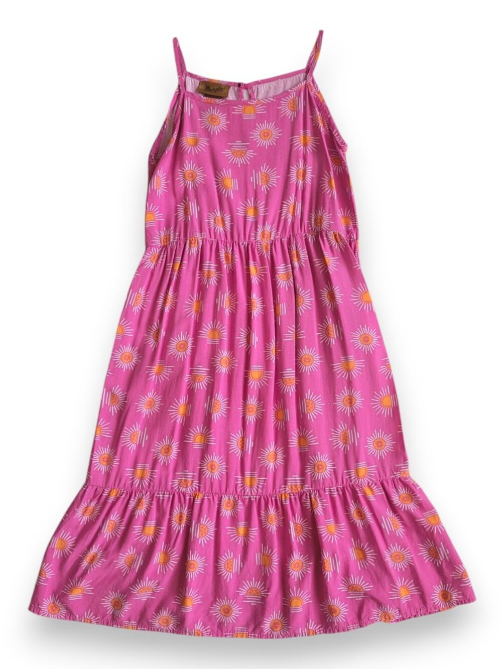 Wrangler Girls' Sunburst Print Sleeveless Midi Dress Size M